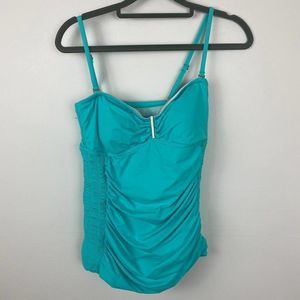 Ceptiva, Teal swimsuit top. Size M.
